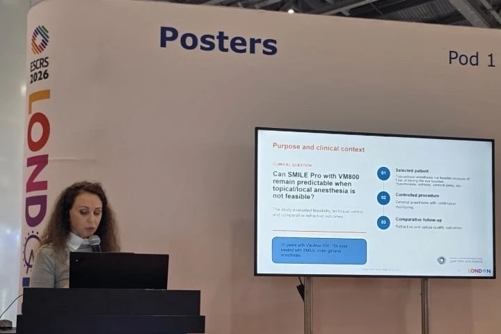Профессор Шилова представила на ESCRS 2026 работу о SMILE Pro под общей анестезией