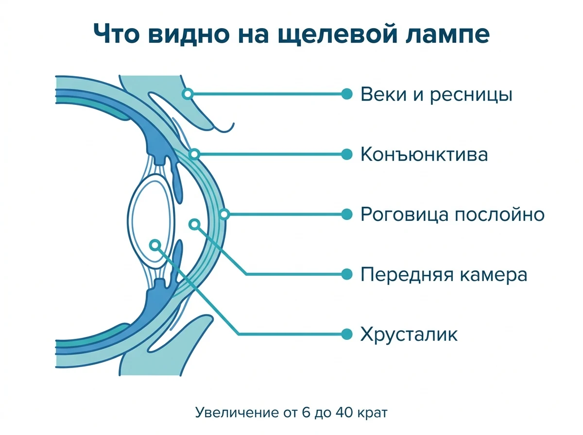 Структуры глаза, которые видит врач