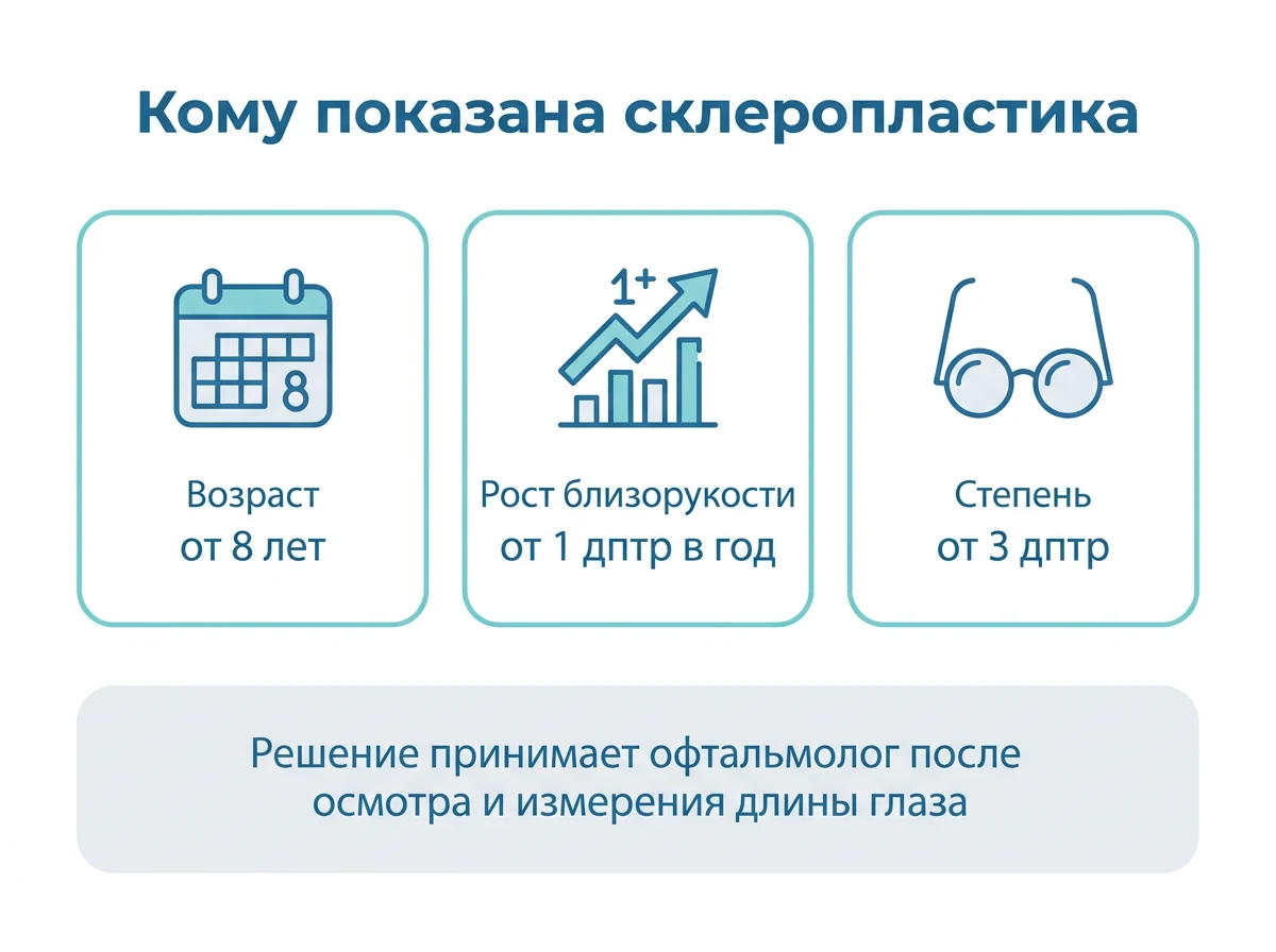Критерии показаний к склеропластике у детей