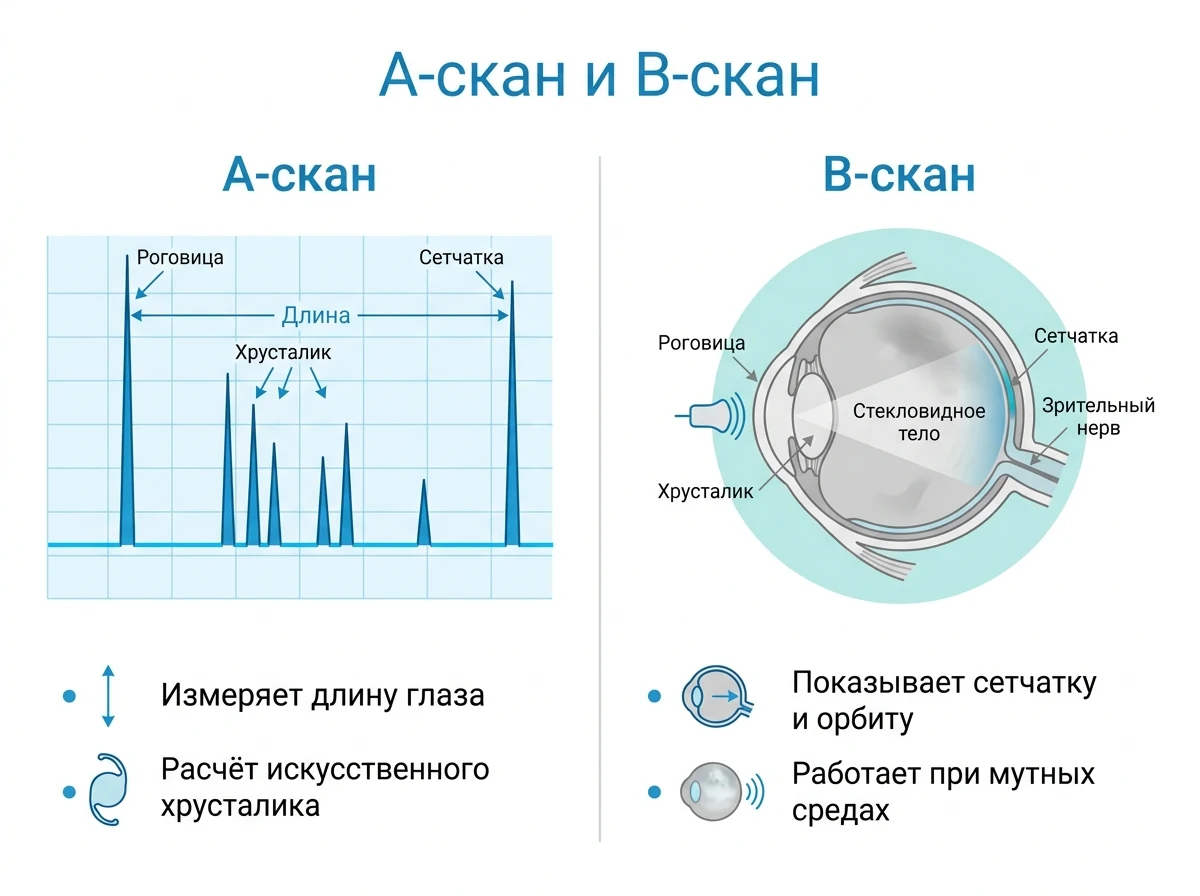 А-скан и В-скан: в чём разница Сравнение А-скана и В-скана